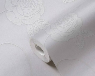 Tapeta winylowa na flizelinie zmywalna ścienna kwiaty liliowe róże salon