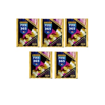 KOLEKCJA NAKLEJKOWA NAKLEJKI FIFA 365 2024 ADRENALYN PANINI - 5 SASZETEK