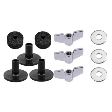 Nakrętki skrzydełkowe podkładki filcowej do mocowania talerza, akcesoria zamienne, czarne