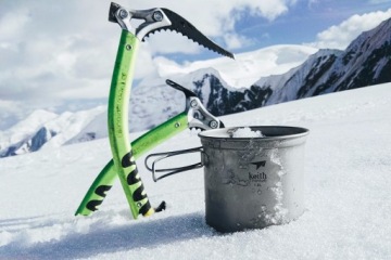 KEITH Титановая посуда, ТИТАНОВАЯ КОРЗИНА И СКОВОРОДА, ИЗ 3 ПРЕДМЕТОВ