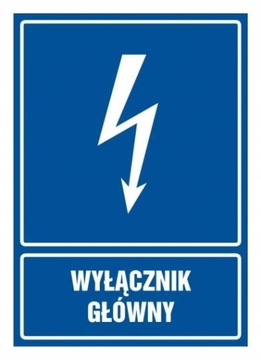 TABLICZKA WYŁĄCZNIK GŁÓWNY