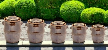 КЕРАМИЧЕСКАЯ БОЧКА 40 Л ДЛЯ СБОРА С ВОРОТНИКОМ КЕРАМИЧЕСКАЯ КРЫШКА