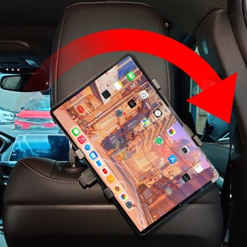 АВТОМОБИЛЬНЫЙ ДЕРЖАТЕЛЬ ДЛЯ ПЛАНШЕТА, ПОДГОЛОВНИК, ВРАЩЕНИЕ НА 360 ГОДОВ