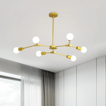 ZYRANDOL ZŁOTY LAMPA WISZĄCA SUFITOWA E27 RETRO DO SALONU