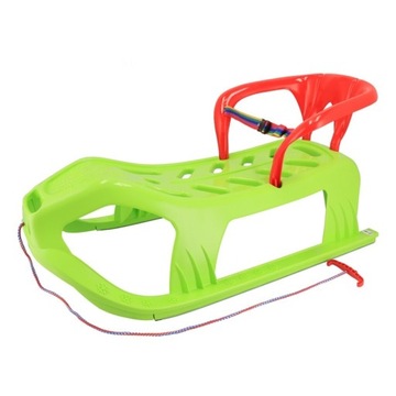 BABY MIX SNOW STAR SANKI PLASTIKOWE Z OPARCIEM GREEN ZIELONE