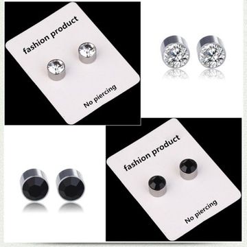 Синие магнитные серьги 6 мм, новинка 2019, прямая волна