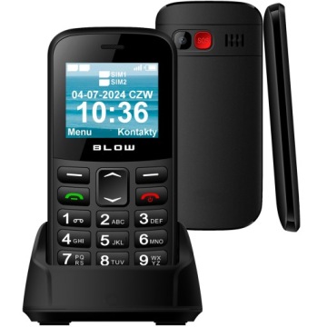 TELEFON DLA SENIORA GŁOŚNY PROSTY DUŻA KLAWIATURA SOS LATARKA BLUETOOTH