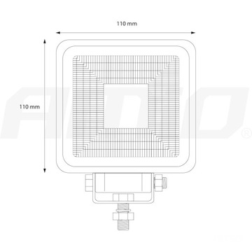 РАБОЧАЯ ЛАМПА COB 110x110 35ВТ ПЛОСКАЯ 9-36В