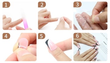 Готовые самоклеящиеся типсы для наращивания ногтей PRESS ON NAILS 24 шт.