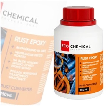 NEUTRALIZATOR RDZY RUST EPOXY OCZYSZCZA GRUNTUJE PODKŁAD POD FARBY