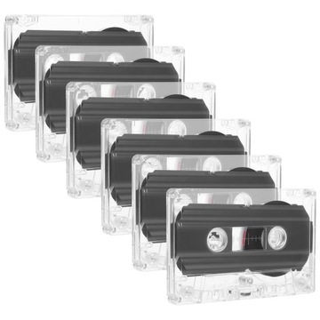 6 SZT. PUSTYCH KASET AUDIO 60-MINUTOWYCH NAGRYWALNYCH PUSTE KASETY