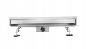 Настенный линейный трап 80 см, матовая сталь