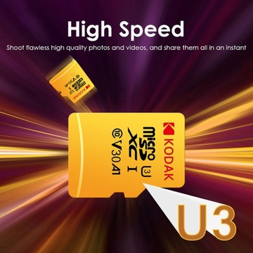 Карта Micro SD KODAK 32 ГБ класса 10 UHS-1 U3 V30 A1 TF для автомобиля