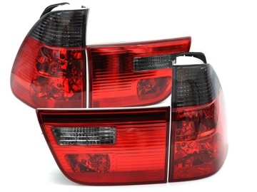 BMW X5 E53 1999-2006 lampy tylne tył red smoke dymione komplet 4szt