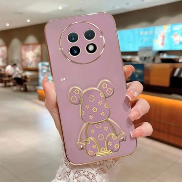 Случай для Realme 12 5G / 12x 5G Гламурная ручка медведя Силиконовой корпус