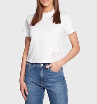 T-shirt damski CALVIN KLEIN JEANS biały M