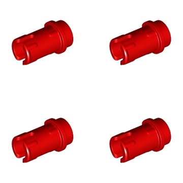 LEGO Technic Pin 1/2 89678 6378120 czerwony - 4 szt