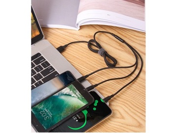 USB-КАБЕЛЬ 3 В 1 ДЛЯ ТЕЛЕФОНА LIGHTNING IPHONE КАБЕЛЬ MICRO USB TYPE-C 1,2 М