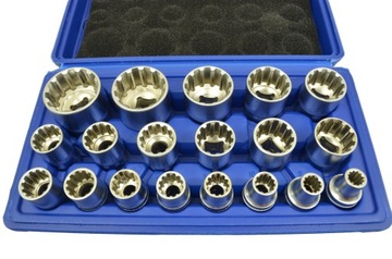 Zestaw Nasadek NASADKI SPLINE 12 KĄT 1/2 8-32 19EL