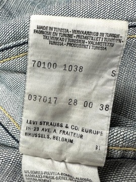 LEVIS ENGINEERED Kurtka Katana Jeansowa z Wełną Damska Na Napy Logowana r S