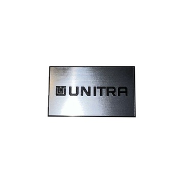 Naklejka Emblemat Logo UNITRA srebrna 39x23mm