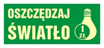 Oszczędzaj światło tabliczka tablica TD 3x7