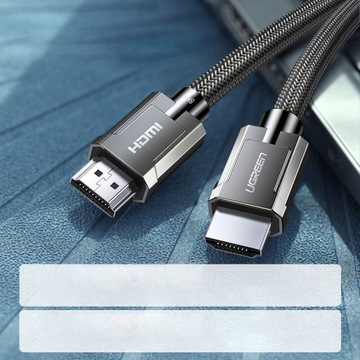 UGREEN KABEL PRZEWÓD HDMI 2.1 8K 60HZ UHD 4K 120HZ HDR 3D 48GBPS OPLOT 2M