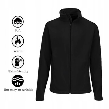 ТЕПЛАЯ МЯГКАЯ МУЖСКАЯ ФЛИСОВАЯ МОЛНИЯ, ЧЕРНАЯ, СПОРТИВНАЯ ФЛИСОВАЯ РАБОЧАЯ ФУТБОЛКА