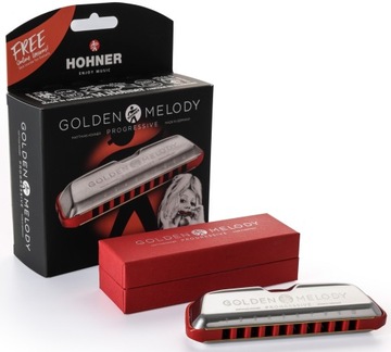 Golden Melody G-Dur - Harmonijka ustna diatoniczna seria Progressive Hohner