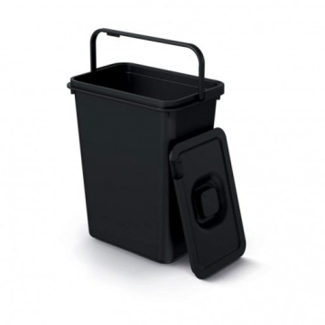 МУСОРНОЕ ВОРЗИНА С КРЫШКОЙ, ЧЕРНАЯ, 10 Л KEDEN