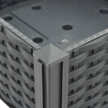 Вазон для приподнятой клумбы, 120х40х23 см, полип