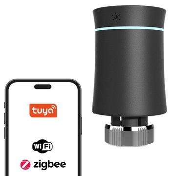 Głowica ID3 Smart termostatyczna ogrzewanie czarna GTZ05 ZigBee WiFi TUYA