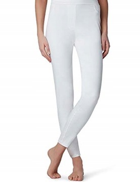 Calzedonia LEGGINSY JEANS SPODNIE DOPASOWANE ELEGANCKIE BIAŁE S