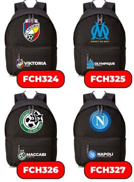 Черный школьный рюкзак ФК Барселона с футбольными клубами и спортивными узорами