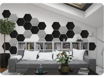 Акустические стеновые панели шестигранные, звукоизоляционные, войлок, шестигранник