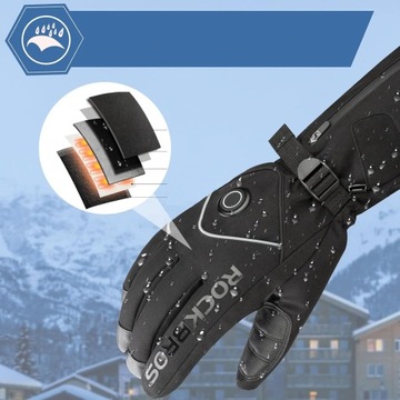 Перчатки с подогревом Зимние перчатки 4000мАч USB L Rockbros (ZR58)