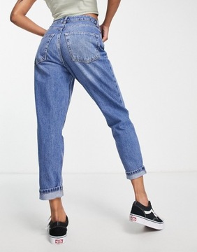 Topshop Petite Niebieskie mom jeans 28/28