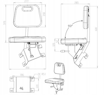 SIEDZENIE PASAŻERA FOTEL ZETOR PROXIMA FORTERRA