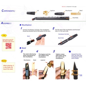 HiXing C Key Мини Карманный Саксофон Саксофон ABS