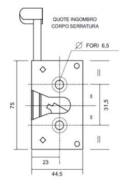 Замок правой двери СР02 трактора-экскаватора-погрузчика