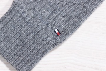 TOMMY HILFIGER SWETER KARDIGAN ŁATY WEŁNA r. L