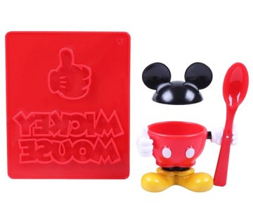 Kieliszek do jajka+stempel do tostów Mickey Disney