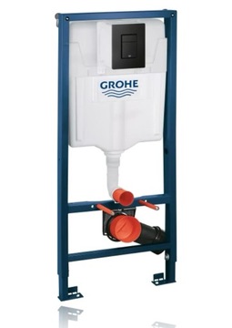 GROHE скрытая рамка, туалетный гарнитур, кнопка MATT BLACK BLM для унитаза