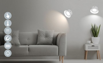 MAGNETYCZNA LAMPA ŚCIENNA OBRÓT O 360° DO SCHODÓW/KORYTARZY 2 PCS