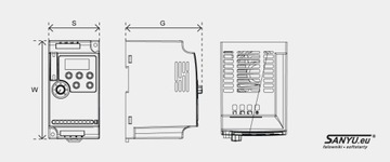 Инвертор SANYU SX1000-5R5G-4 (3х400В, 5,5кВт)