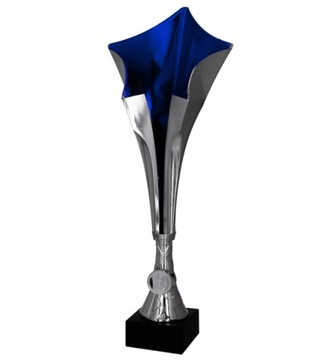 Puchar plastikowy srebrno-niebieski 36.5cm