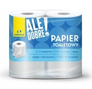 LEWIATAN PAPIER TOALETOWY BIAŁY 4 ROLKI 2 WARSTWOWY