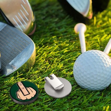 Маркер для мяча для гольфа с рисунком среднего пальца. Унисекс. Диаметр 2