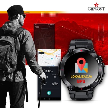 MĘSKI SMARTWATCH GIEWONT Pionier GPS GW460-1 - Carbon