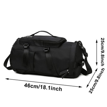 Plecak sportowy treningowy na siłownię fitness szkolny młodzieżowy Czarny